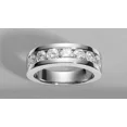 thumbnail image 2 of Lab Created Diamond 2.3Ct Round Cut Men's Eternity Wedding Band 14k White Gold Plated 925 Sterling Silver, 2 of 4