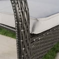 thumbnail image 4 of Noble House San Pico Wicker Stacking Patio Dining Arm Chair in Gray (Set of 4), 4 of 9