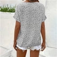 thumbnail image 5 of ATENAR T Shirts for Women Loose Summer Tops for Women Short Sleeve Button Tee Gray XL, 5 of 8