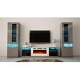 thumbnail image 3 of York WH02 Electric Fireplace Modern Wall Unit Entertainment Center, 3 of 7