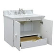 thumbnail image 5 of Bellaterra Home 31" Single wall mount vanity in White finish top with White Carrara and oval sink, 5 of 8