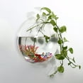 thumbnail image 4 of Limei 5.9 Inch Wall Fish Tank, Transparent Aquarium, Round Wall Mounted Hanging Fish Bowl Plant Pot Home Decor, 4 of 7