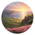 thumbnail image 2 of Designart "Paradise by the Seaside III" Modern Landscape Beach Metal Round Art Living Room, 2 of 5
