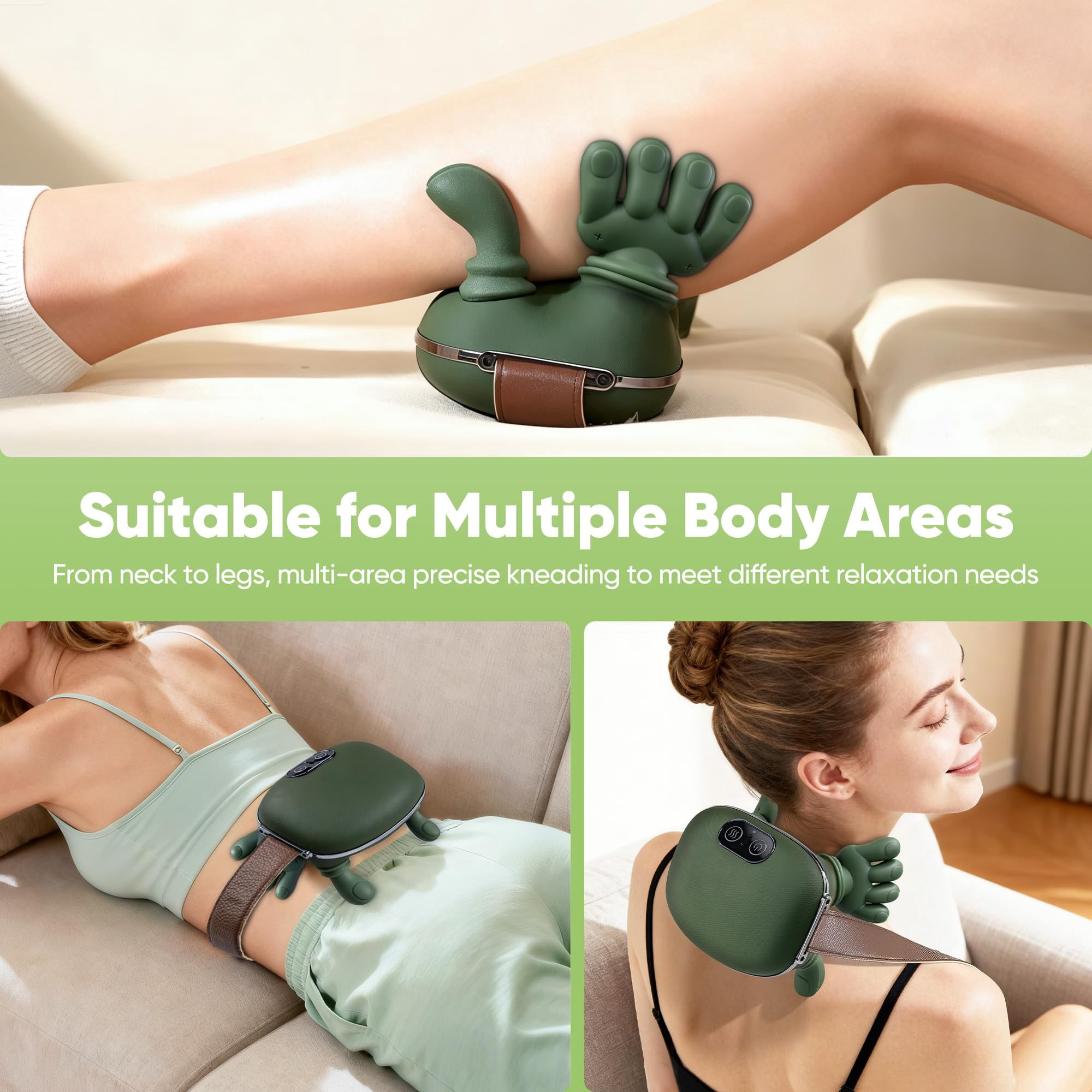 Neck Massager with Heat for Pain Relief deep Tissue,Shoulder & Back Massager,masajeador de espalda y Cuello shiatsu Neck and Back Massager