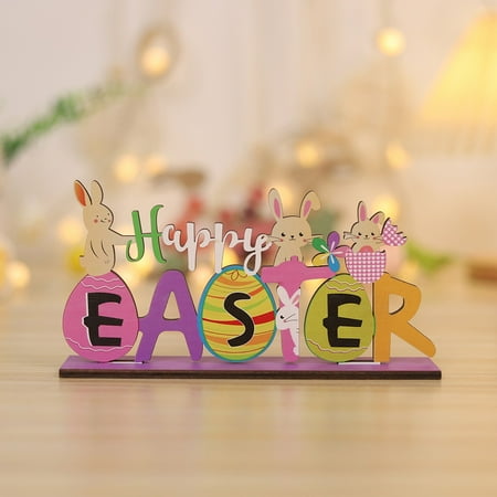 

YruYptpaln Fancy Christmas Ornament Babies Second Christmas Ornament Easter Decorations Spring Wooden Bunny Egg Crafts Set Party Decorations
