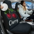 thumbnail image 2 of Uorisanigo Cherry Print Car Seat Covers Front Seats Only Set of 2, Soft Comfy Vehicle Seat Protection Covers, Stylish Car Accessories for Women, 2 of 7