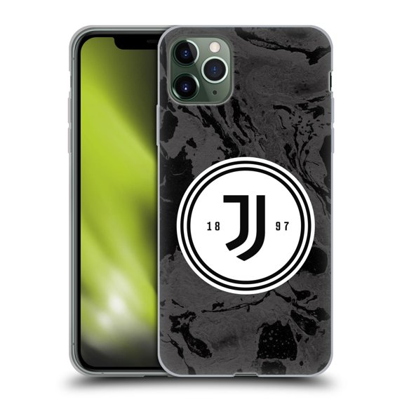 Head Case Designs Officially Licensed Juventus Football Club Art Monochrome Marble Logo Soft Gel Case Compatible With Apple iPhone 11 Pro Max