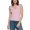 Pink White Heather, variant on JEANS Womens Green Ribbed Pullover Sleeveless Collared Tank Top L
