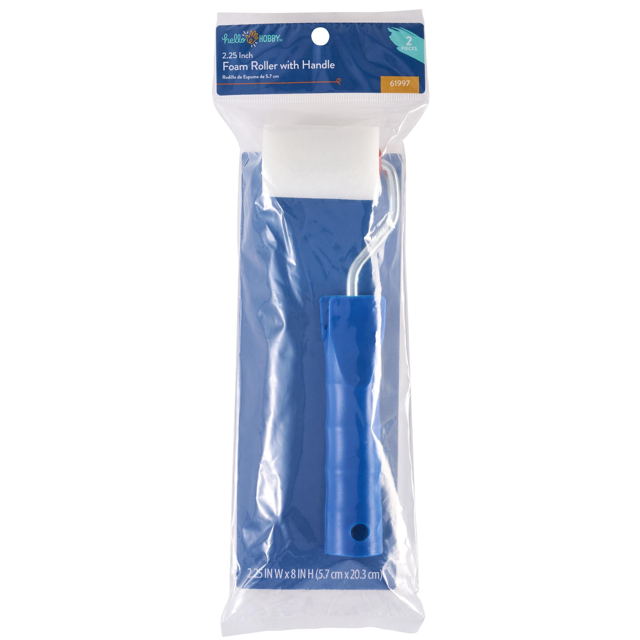 (3 pack) Hello Hobby 2 Piece Foam Paint Brush Set with Handle, 2.25"