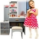 thumbnail image 1 of Tocador Infantil Bluelander con Espejo Luz LED 3 Modos de Iluminación y Banco Gris, 1 of 7