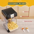 thumbnail image 3 of KFFKFF 2.5 Oz Commercial Popcorn Maker, 300W Popcorn Popper, 2.5 Oz Kettle Produces 4 QT Each Cycle, Countertop Popcorn Creator with PP Gate, Comes with 2 Ladles and Tray, Cinema Inspired, Black, 3 of 9