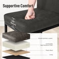thumbnail image 4 of MF Studio 24" Counter Height Bar Stool with Back Set of 2, Faux Leather Bar Chair for Kitchen Island, Dark Gray, 4 of 8