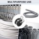 thumbnail image 5 of Uxcell 12 Paquete de Abrazaderas de Cable 14 mm 304 Acero Inoxidable Goma Forma R para Tubo, 5 of 7