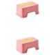 thumbnail image 4 of Bearachild Taburete De Soporte De Altura Para Niños - Multipropósito Y Seguro Usando Materiales Seguros Y Saludables Artículos De Soporte De rosa una sola capa 2Conjunto, 4 of 6