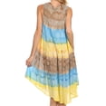 thumbnail image 2 of Sakkas Desert Sun Caftan Dress / Cover Up - Brown / Blue - One Size, 2 of 5