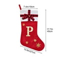 thumbnail image 4 of Xuniizn Monogram Christmas Stocking Red Velvet with White Super Soft Plush Cuff Embroidered Xmas Stockings Classic Personalized Stocking Decorations for Family Holiday Season Decor (Letter P), 4 of 6