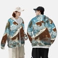 thumbnail image 4 of Vsdgher Sweat à Capuche Imprimé Noix de Coco Fraîche pour Hommes Femmes, Manches Longues Protection Solaire Pêche Course Natation-3TG, 4 of 7