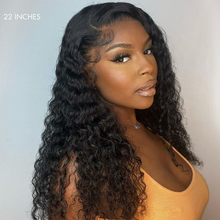 LUVME 3pcs Deep Wave 100% Virgin Human Hair Curly Bundles