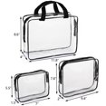 thumbnail image 3 of Set de 9 bolsas de maquillaje Hedume, transparentes, impermeables, de PVC, de viaje, 3 of 6