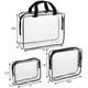 thumbnail image 3 of Set de 9 bolsas de maquillaje Hedume, transparentes, impermeables, de PVC, de viaje, 3 of 6