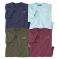thumbnail image 1 of Atlas For Men - Camiseta Casual para Hombre - Pack de 4 (Azul, Burdeos, Azul Marino, Verde Caqui), 1 of 3