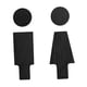 thumbnail image 4 of Letreros para baños de hombres y mujeres Letreros para puertas de baños Letreros profesionales reutilizables fáciles de instalar para baños públicos, 4 of 8