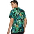 thumbnail image 2 of Stylore Hawaiian Shirts for Men Relaxed-Fit Pineapple Tropical Black Green 6XL, 2 of 6