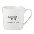 thumbnail image 2 of I'm An Indoor Cat Classic White 14 ounce Glossy Bone China Ceramic Café Mug, 2 of 2