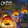 thumbnail image 4 of Luces solares para jardín Keevvon, paquete de 2, 60 LED, impermeables, color rojo, 4 of 8