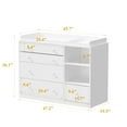 thumbnail image 6 of OXYLIFE Baby Changing Table Dresser Nursery Chest with Storage,5 Drawers&2 Shelves,White, 6 of 8