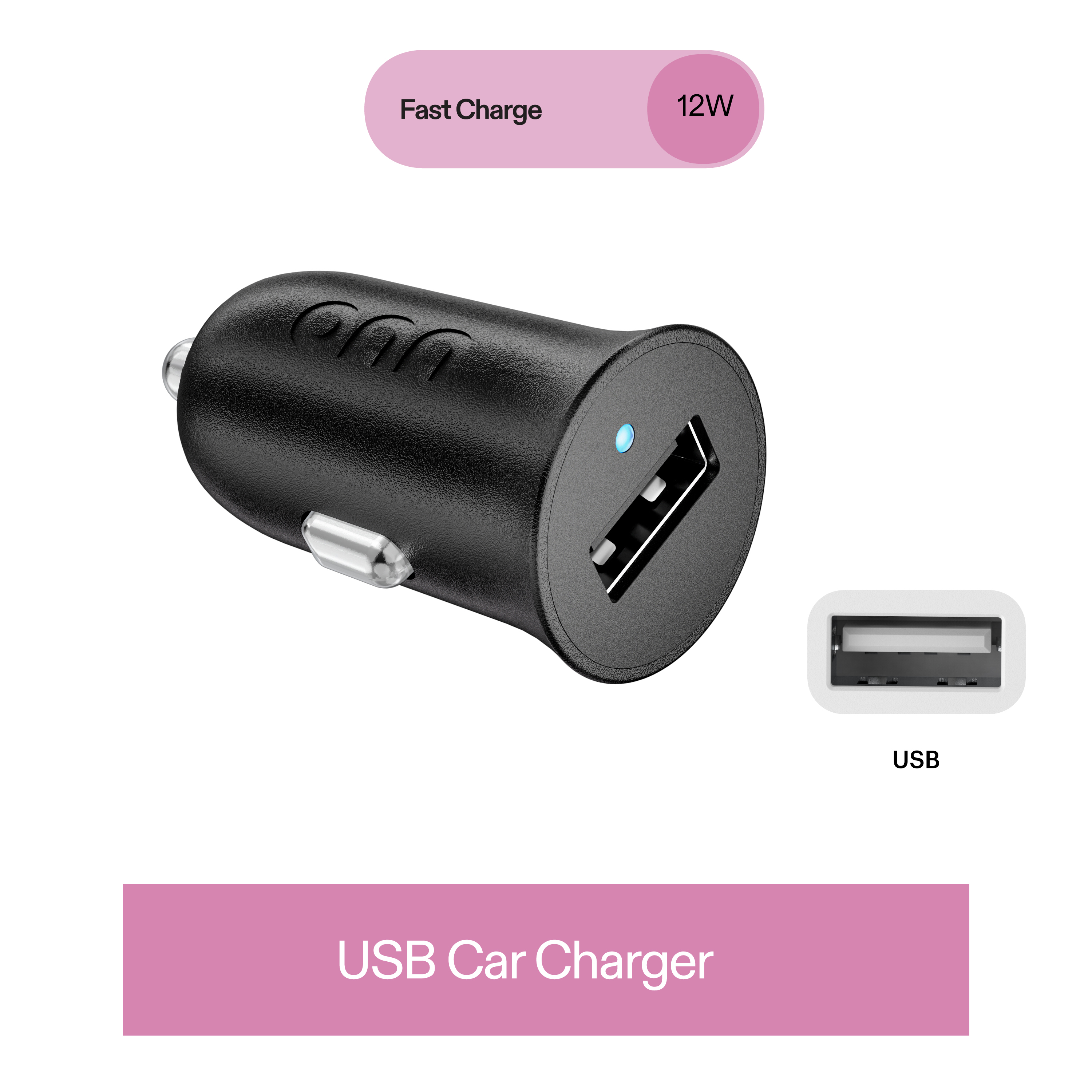 onn 12W USB-A Car Charger for Cigarette Lighter photo 4