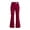 Wine, variant on lnmuld Kids High Waist Flared Leggings with Small Bow Print Black,7-8 Years