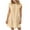 Beige, variant on Cinvoph Womens Summer T Shirt Dress Casual Short Sleeve Dress Ruffle Crewneck Loose Mini Dresses