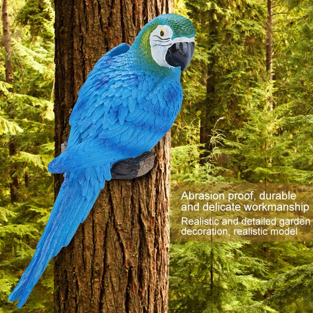 Hanging Parrot Toy,Resin Lifelike Bird Ornament Bird Ornament Figurine Parrot Model Toy Seamless Integration