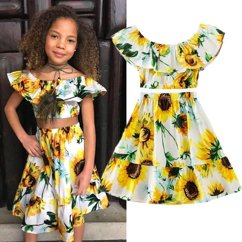 sunflower dress for baby girl
