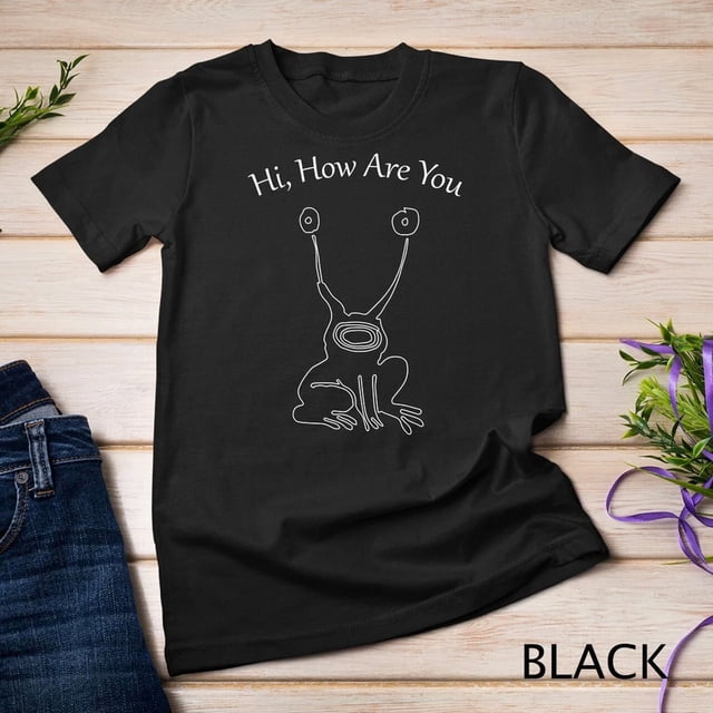 T-shirt Graphique « How Are You Frog » Classique en Coton à Manches Courtes, pour Unisexe jusqu'à 4TG