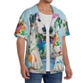 thumbnail image 4 of Honeii 's A Funny Little Dalmatian Puppy for men's short-sleeved button-up collared shirt featuring a pocket, perfect for beach vacations, and travel adventures., 4 of 5