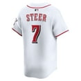 thumbnail image 3 of Men's Nike Spencer Steer White Cincinnati Reds Home Limited Player Jersey, 3 of 3