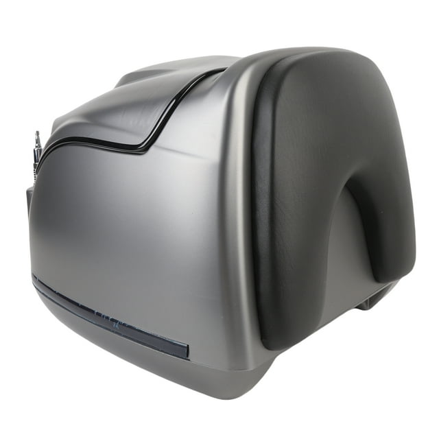 38L Motorcycle Top Box, Waterproofing Universal Fit with Key Lock, Base Plate Motorcycle Luggage Trunk Tail Storage Carrier Case for Helmet Gloves