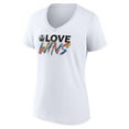 thumbnail image 2 of Women's White Edmonton Oilers Love Wins V-Neck T-Shirt, 2 of 3