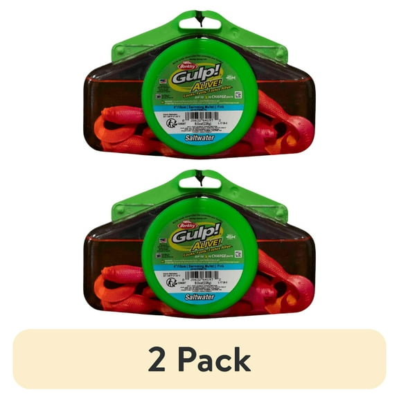 (2 pack) Berkley Gulp! Gulp! Alive! Saltwater Swimming Mullet Bait Grubs