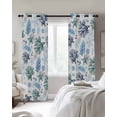 thumbnail image 4 of Blue Teal Coastal Blackout Curtains for Bedroom Living Room Darkening Curtains 54 Inch Long Coral Starfish Seaside Summer Beach Short Curtain for Small Window Treatment Grommet Drapes 52"x54"x2, 4 of 9