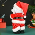 thumbnail image 2 of ​11.8" Electric Dancing Santa Claus - Battery Operated Singing Christmas Decor w/ Music, Motion & Lights (Red Plastic)​​ red, 2 of 6