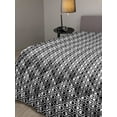 thumbnail image 2 of Black and White Down Alternative Comforter, Monochrome Patterned Wavy Lines with Different Sizes in Modern Art Style, Microfiber Quilt for All Season, 5 Sizes, Black White, by Ambesonne, 2 of 3