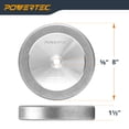 thumbnail image 6 of POWERTEC CBN Grinding Wheel 8 Inch 80 Grit, 1-1/2" Wide, 5/8" Arbor – 4-in-1 CBN Sharpening Wheel with 1/4" Radius Edge and Side Face for Bench Grinder (15707N), 6 of 7