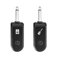 thumbnail image 2 of Émetteur Rechargeable Sans Fil 2.4G pour Instruments Électriques Interface Audio 6.35mm Noir, 1 x Récepteur 1 x Émetteur 1 x Câble de Charge, Noir, 2 of 8
