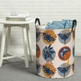 thumbnail image 6 of Picia Vintage Botanical Butterfly Art Pattern Large Laundry Basket, Waterproof, Freestanding Laundry Hamper, Collapsible Tall Clothes Hamper with Extended Handles-Medium, 6 of 6