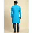 thumbnail image 2 of SKAVIJ Men's Shirt Cotton Kurta Casual Tunic Regular Fit (Small, Turquoise), 2 of 6