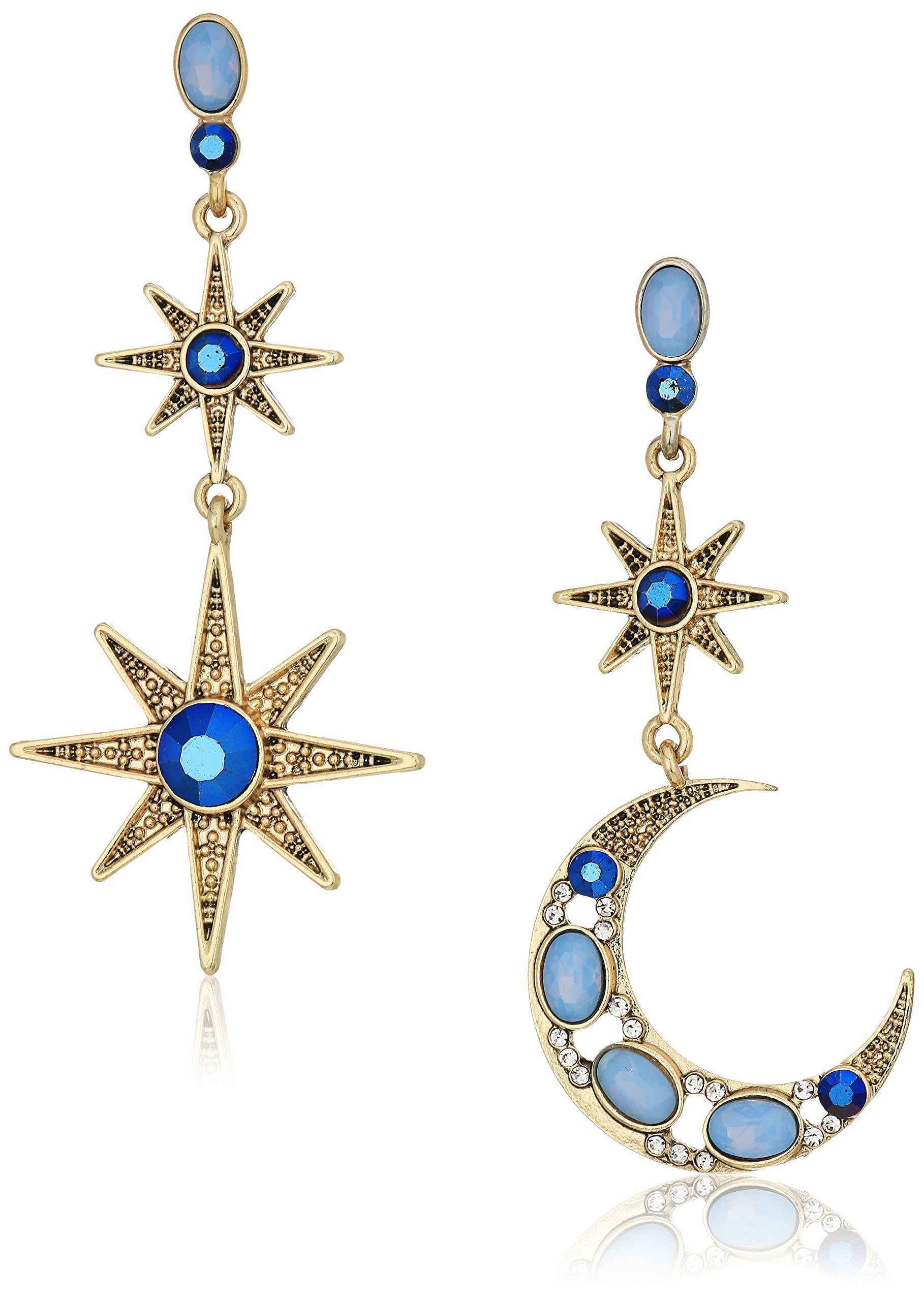 Betsey Johnson Women S Moon And Star Drop Earrings One Size Blue Walmart Com Betsey Johnson Women S Moon And Star Drop Earrings One Size Blue Walmart Com