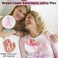 thumbnail image 5 of 200Pcs Pink Ribbon Brooch Pin Bulk Polyester Breast Cancer Women Awareness Month Pins Hope Fundraising Lapel Pins Official Hope Ribbon with Gold Iron Pins for Fundraiser Public Charity Pink, 5 of 5